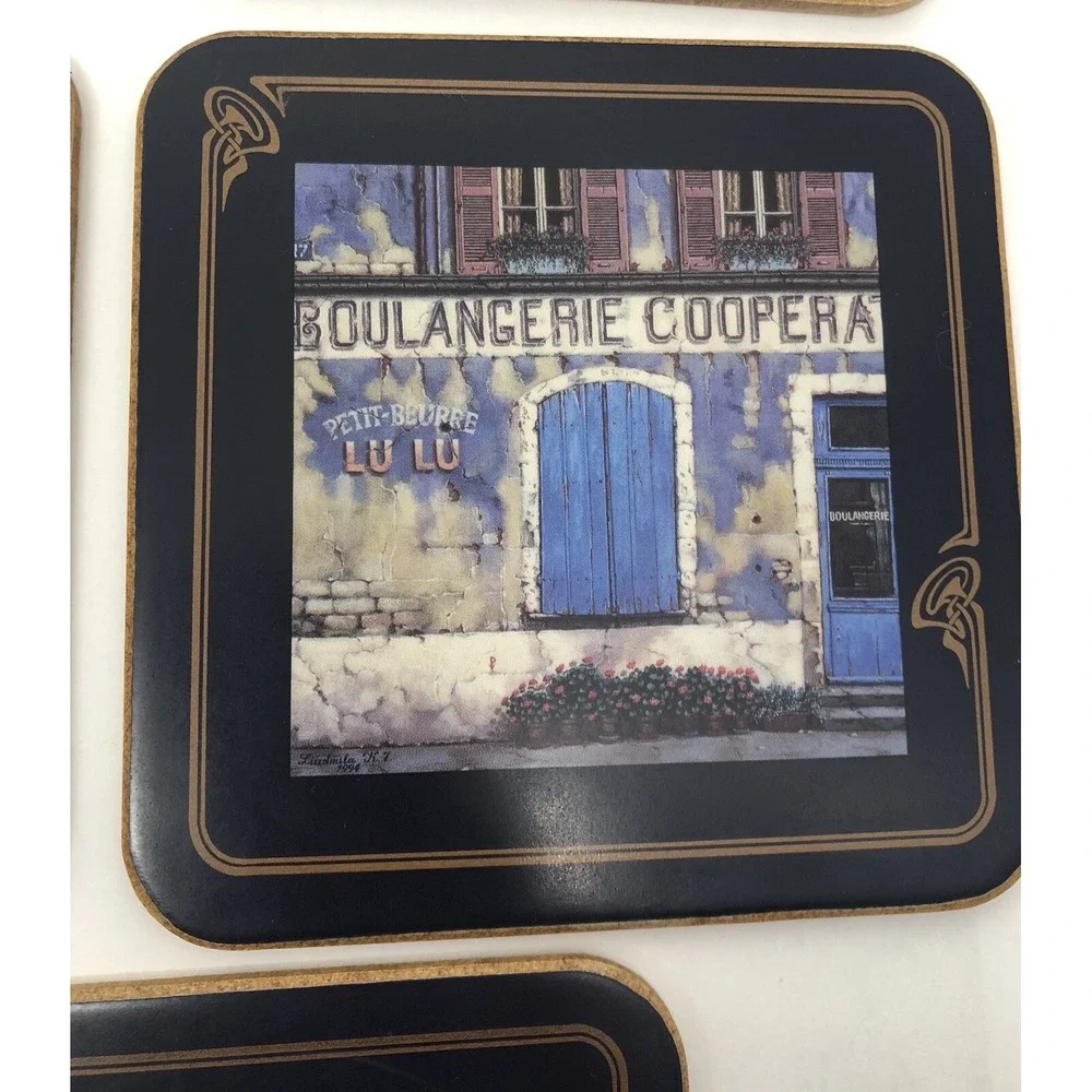 8 Vintage‎ French Landmarks Coasters Pimpernel Made In England